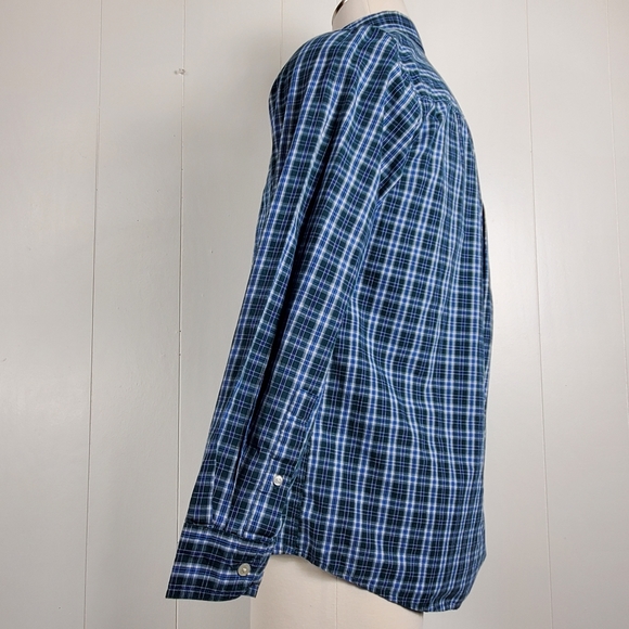 Chaps plaid long sleeve button up shirt size medium - Picture 2 of 9